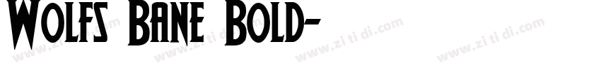 Wolfs Bane Bold字体转换